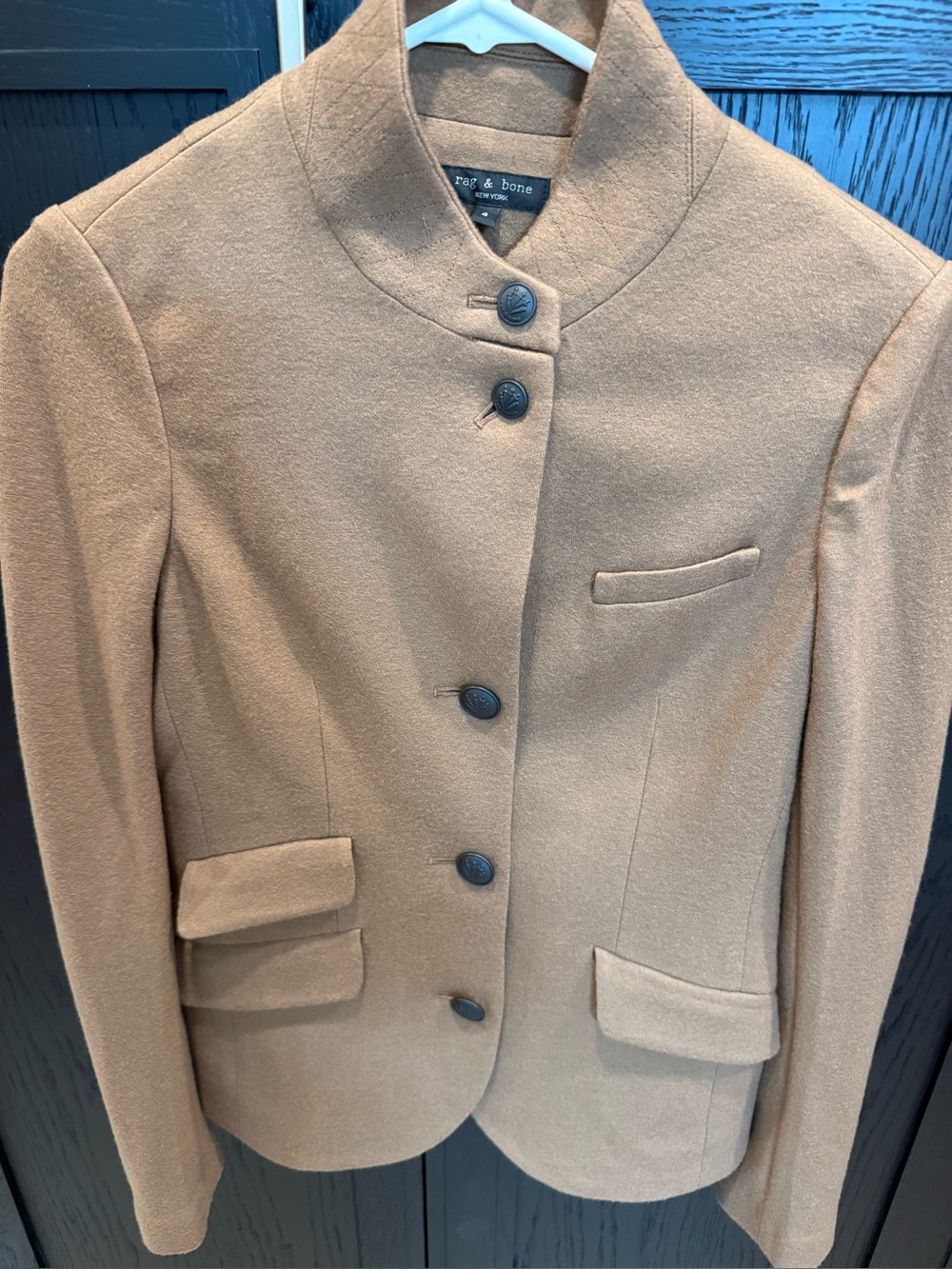 Rag & Bone Camel color blazer.